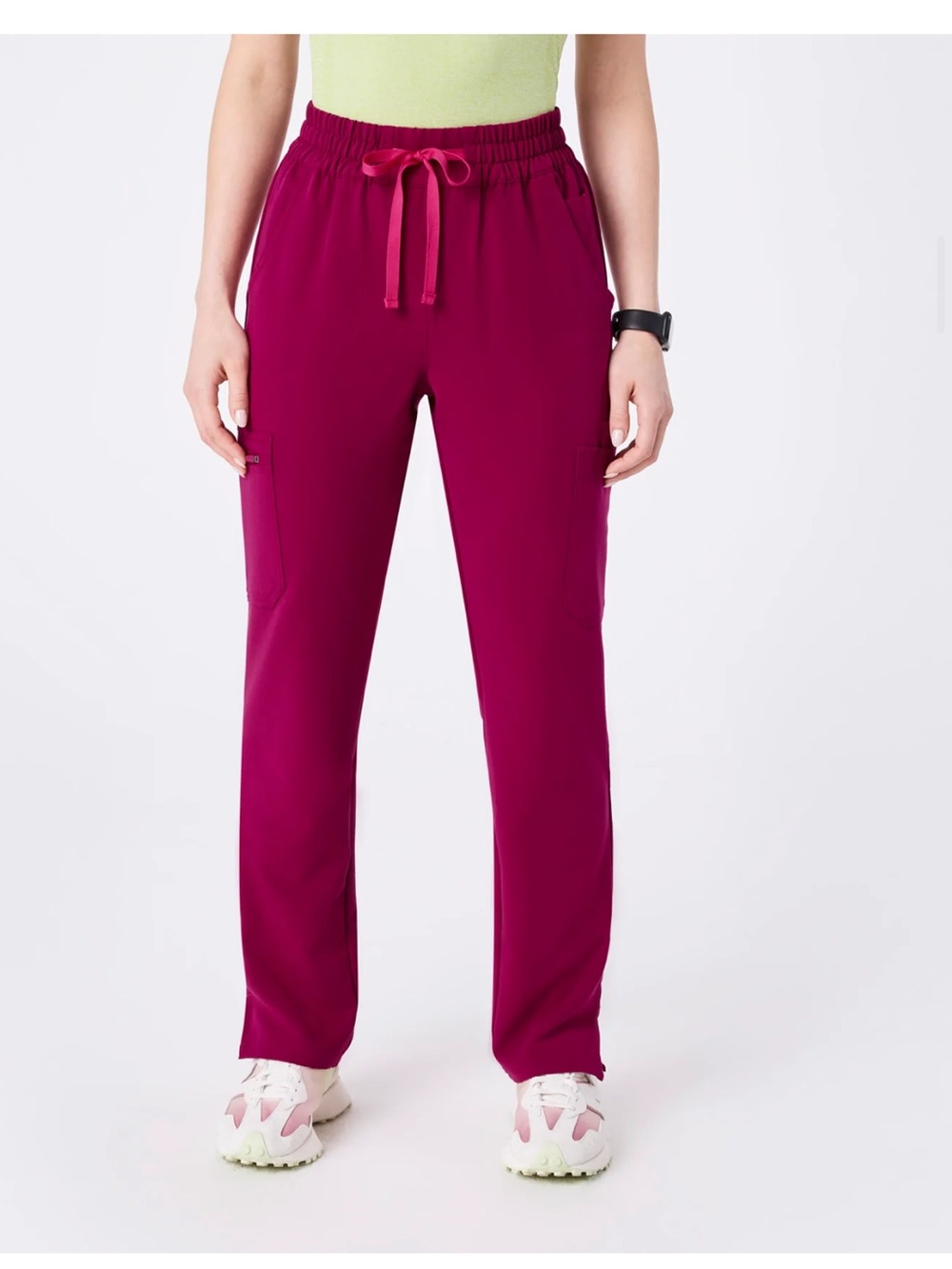 FIGS Dark Magenta High Waisted Dowa - Petite Scrub Pants XXLP